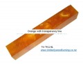  Acrylis Pen Blanks Orange with transparency line  TW-TM12-BL