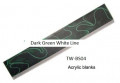  Acrylic Pen Blanks Dark Green with White line. TW-BS04-BL