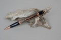 New Zealand Rewarewa  stained black and sanded 
Pen by Terry Scott