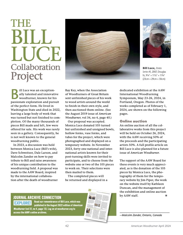 The Bill Luce Collaboration Project 